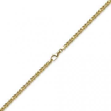 4mm Kette Halskette Königskette aus 750 Gold Gelbgold 45cm Herren Goldkette - 4