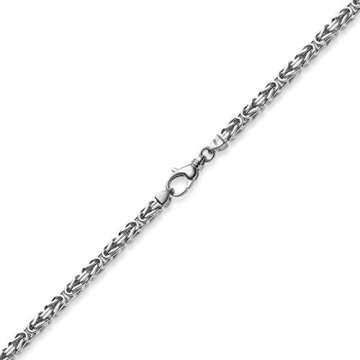 4mm Königskette Kette aus 585 Gold Weißgold massiv 70cm Goldkette Herren - 6