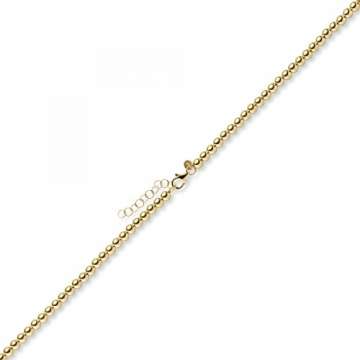 4mm Kugel-Kette Collier Halskette Halsschmuck aus 585 Gold Gelbgold, 45cm - 3