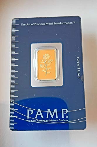 5 g Gramm Gr Goldbarren ROSE Pamp Suisse 999,9 Feingold 24 Karat - 1