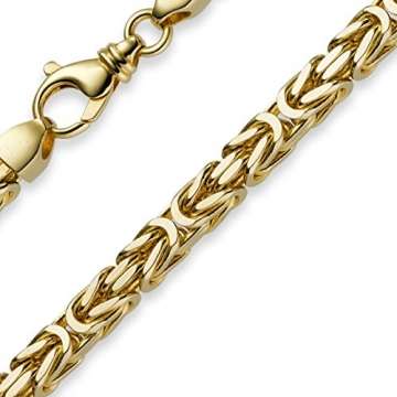 5mm Armband Armkette Königskette aus 750 Gold Gelbgold, 22cm, Herren - 1