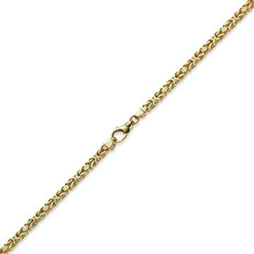 5mm Königskette Kette Halskette 750 Gold Gelbgold, 70cm Halsschmuck für Herren - 5