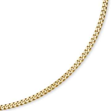 6mm Panzerkette Kette Collier aus 750 Gold Gelbgold Goldkette 50cm Herren - 3
