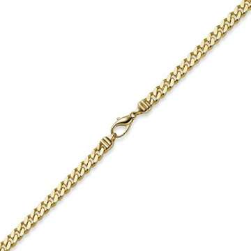 6mm Panzerkette Kette Collier aus 750 Gold Gelbgold Goldkette 50cm Herren - 5