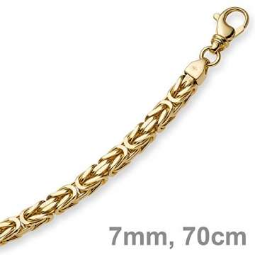 7mm Königskette aus 585 Gold Gelbgold Kette Halskette 70cm Herren - 5