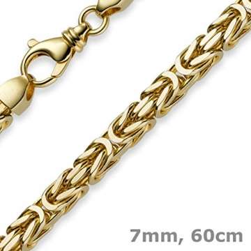 7mm Königskette aus 750 Gold Gelbgold Kette Halskette 60cm Herren - 2