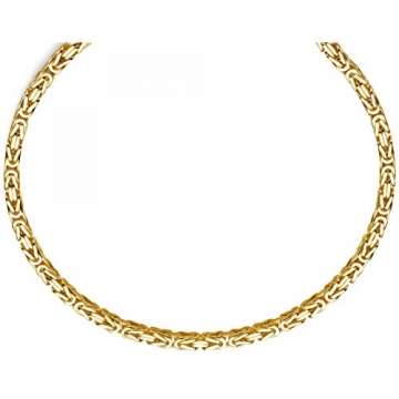 7mm Königskette aus 750 Gold Gelbgold Kette Halskette 60cm Herren - 4