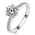 Aimsie Damen Ring, Klassischer Ehering Ring Damen Gold 18 Karat (750) Weißgold Moissanit Damen Ringe Weissgold Goldring 750 Echtgold Weiß Gold 65 (20.7) - 1
