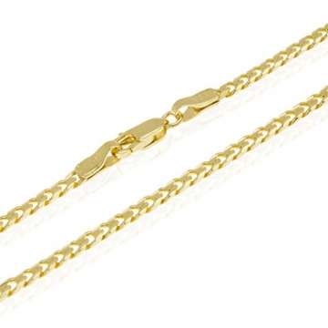 aion Kette Massiv Gold 585 Panzerkette Gelbgold Herren - Damen 40 60 cm 2,8 mm (45) - 2