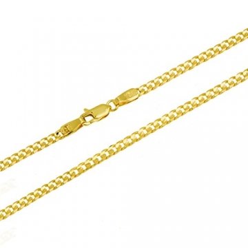 aion Kette Massiv Gold 585 Panzerkette Gelbgold Herren - Damen 40 60 cm 2,8 mm (60) - 1