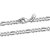 Amberta 925 Sterling Silber Halskette für Herren - Rhodiniert - Flache Figarokette 3.9 mm – 70 cm - 1