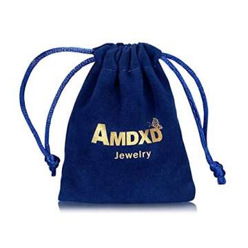 AmDxD Echtgold Schmuck, Damen Ringe 18 Karat 750 Weiß Gold mit 6-Steg-Krappenfassung SI D-E 1CT Diamant, Diamantring Damenringe Geschenk für Hochzeit, Anti-Allergie, Weiß Gold Gr.54 (17.2) - 8