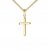 Anhänger-Kreuz Goldkreuz für Damen, Herren und Kinder mit abgeflachten Kanten als Kettenanhänger 585 Gold 14 Karat mit Schmuck-Etui und Kette - 1