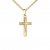 Anhänger-Kreuz mit Diamantschliff Kreuz in Kreuz Goldkreuz für Damen, Herren und Kinder als Kettenanhänger 585 Gold 14 Karat mit Schmuck-Etui und Kette - 1