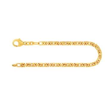 Armband Königskette Gelbgold 333/8 K, Länge 21 cm, Breite 3 mm, Gewicht ca. 10.8 g, NEU - 1
