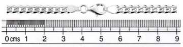 Avesano Herren-Halskette Panzerkette 4,3mm breit, in 925er Sterling Silber Schmuck, Männer Halskette Gliederkette Silberkette, Länge 45cm-60cm, 101042-055 - 5