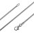 Avesano Schlangenkette in 925 Sterling Silber für Frauen, Silberkette Damen ohne Anhänger, Breite 1,6mm, Länge 42 45 50 60 70 80 90 cm, 101023-045 - 1