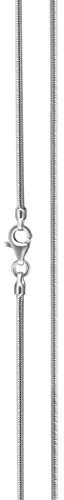 Avesano Schlangenkette in 925 Sterling Silber für Frauen, Silberkette Damen ohne Anhänger, Breite 1,6mm, Länge 42 45 50 60 70 80 90 cm, 101023-045 - 2