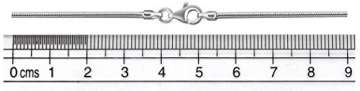 Avesano Schlangenkette in 925 Sterling Silber für Frauen, Silberkette Damen ohne Anhänger, Breite 1,6mm, Länge 42 45 50 60 70 80 90 cm, 101023-045 - 4