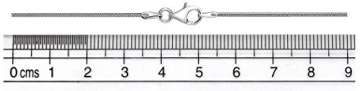 Avesano Schlangenkette in 925 Sterling Silber für Frauen, Silberkette Damen ohne Anhänger, Breite 1mm, Länge 42 45 50 60 70 80 90 cm, 101021-045 - 5