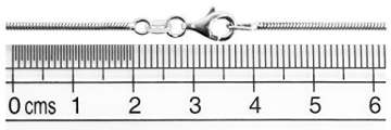 Avesano Schlangenkette in 925 Sterling Silber für Frauen, Silberkette Damen ohne Anhänger, Breite 1,2mm, Länge 42 45 50 60 70 80 90 cm, 101022-042 - 3