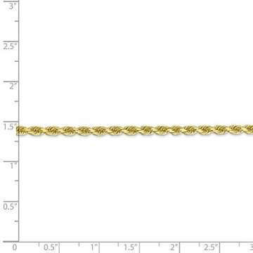 Black Bow Jewellery Company: 3 mm, 10 Karat Gelbgold, Diamantschliff-Panzerkette, 24 cm - 3