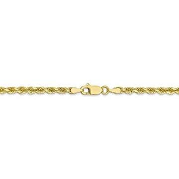 Black Bow Jewellery Company: 3 mm, 10 Karat Gelbgold, Diamantschliff-Panzerkette, 24 cm - 4