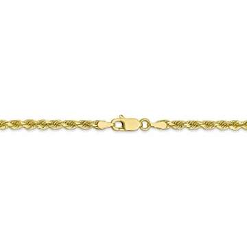 Black Bow Jewellery Company: 3 mm, 10 Karat Gelbgold, Diamantschliff-Panzerkette, 24 cm - 4