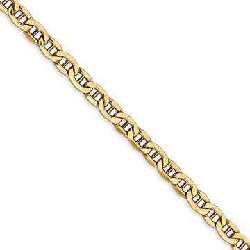 Black Bow Jewellery Company: 4,1 mm, 14 Karat Gelbgold, Ankerkette, Panzerkette, 24 cm - 1