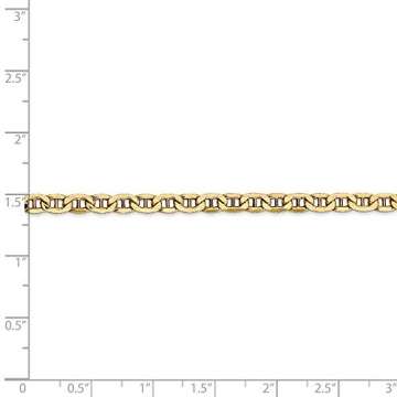 Black Bow Jewellery Company: 4,1 mm, 14 Karat Gelbgold, Ankerkette, Panzerkette, 24 cm - 6