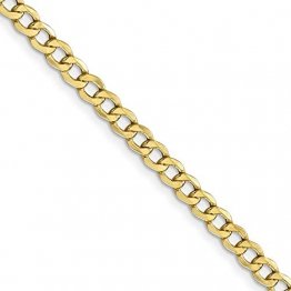 Black Bow Jewellery Company: 4,3 mm, 10 Karat Weißgold, Panzerkette, 24 cm - 1