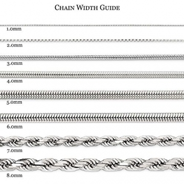 Black Bow Jewellery Company: 4,3 mm, 10 Karat Weißgold, Panzerkette, 24 cm - 7