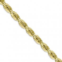 Black Bow Jewellery Company: 6 mm, 10 Karat Gelbgold, Diamantschliff-Panzerkette, 24 cm - 1