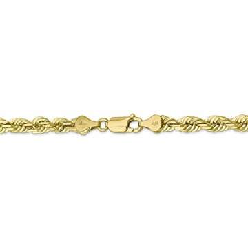 Black Bow Jewellery Company: 6 mm, 10 Karat Gelbgold, Diamantschliff-Panzerkette, 24 cm - 4