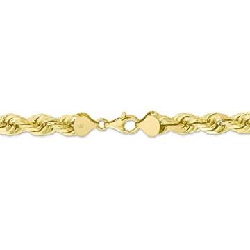 Black Bow Jewellery Company: 8 mm, 10 Karat Gelbgold, Diamantschliff-Panzerkette, 24 cm - 8