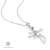 BlingGem Kette Damen 925 Sterling Silber mit Rundschliff Zirkonia Kreuz Rosen-Blume Anhänger Halskette Frauen Geschenk zum Dame,48 cm - 4