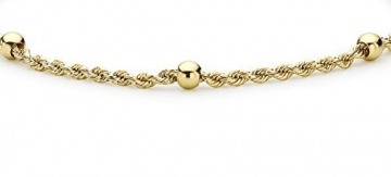 Carissima Gold Armband aus 9 Karat Gelbgold, geflochtenes Design, mit Kugeln, 18 cm - 5