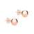 Carissima Gold Damen 3 mm Ball Ohrstecker 18k (750)Rotgold - 2