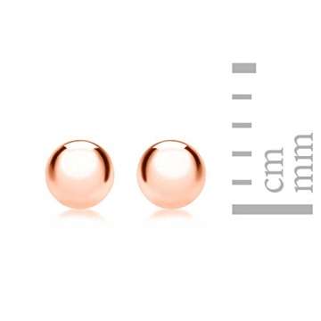 Carissima Gold Damen 3 mm Ball Ohrstecker 18k (750)Rotgold - 3