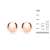 Carissima Gold Damen 3 mm Ball Ohrstecker 18k (750)Rotgold - 3