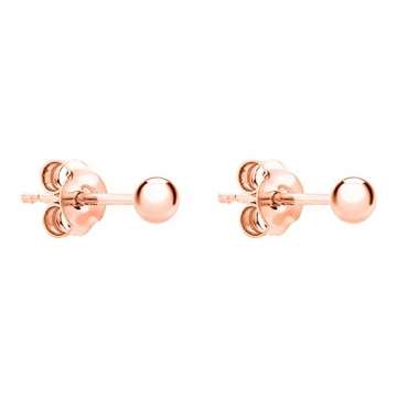 Carissima Gold Damen 3 mm Ball Ohrstecker 18k (750)Rotgold - 4