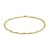 Carissima Gold Damen 9k (375) Gelbgold 2mm 50 PG Twist Panzerfußkette 25.5cm/10zoll 1.23.0485 - 1