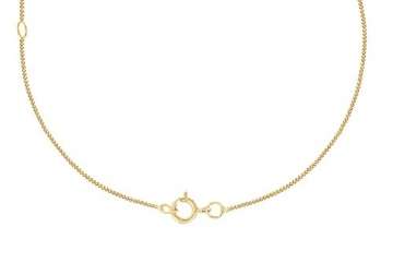 Carissima Gold Damen Diamantschliff Gemustert Panzerkette mit Rund kubic Zirkonia Anhänger 9k(375) Gelbgold 0.4mm 41cm/16zoll-46/18zoll - 3