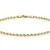 Carissima Gold Unisex Hollow Diamantschliff Rope Fußkette 9k(375) Gelbgold 2mm 25.5cm/10zoll - 1