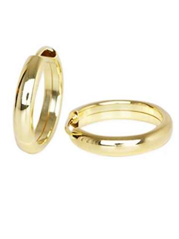 Creolen ✪ Ohrringe Gelbgold 333 Gold (8 Karat) Rund Ø 20mm Goldohrringe Goldcreolen Damenohrringe Pretty Celine V0004866 - 2