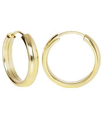 Creolen ✪ Ohrringe Gelbgold 333 Gold (8 Karat) Rund Ø 20mm Goldohrringe Goldcreolen Damenohrringe Pretty Celine V0004866 - 3