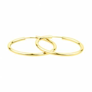 Creolen Echt Gold 40 mm 750 aus Gelbgold, Damen Ohrringe Gold mit Stempel, Breite 2,5 mm, Gewicht ca. 2.9 g, Made in Germany - 7