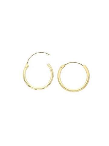 Creolen Ohrringe Gelbgold 333 Gold (8 Karat) Ø 13mm Goldohrringe Goldcreolen Damenohrringe Ohrschmuck Sunset C-00697-G306-13mm/1.3mm - 2