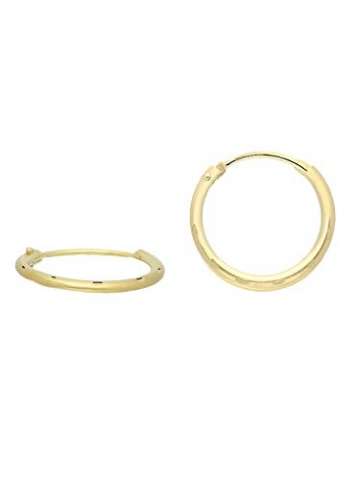 Creolen Ohrringe Gelbgold 333 Gold (8 Karat) Ø 13mm Goldohrringe Goldcreolen Damenohrringe Ohrschmuck Sunset C-00697-G306-13mm/1.3mm - 3