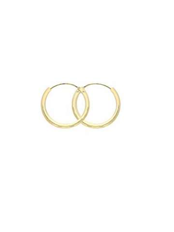 Creolen Ohrringe Gelbgold 333 Gold (8 Karat) Ø 13mm Goldohrringe Goldcreolen Damenohrringe Ohrschmuck Sunset C-00697-G306-13mm/1.3mm - 7